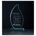 3 9/16" x 7 3/4" Flame Series Jade Acrylic Award