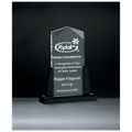 6 1/2" x 10" Spire Series Clear Acrylic Upright on Black Acrylic Base