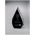 5 1/4" x 8 7/8" Flame Series Clear Freestanding Acrylic with Black Silk Screened Back