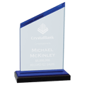 Blue Accents, Black Base with Blue 4 1/2" x 7 1/2" Zenith Series Acrylic with Mirror Top