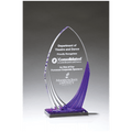 8 1/4" Tidal Series Acrylic with Printed Violet Accent and Violet Mirror-Topped Base
