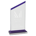 4 1/2 x  8 1/2" Zenith Series Acrylic with Purple Accents, Black Base with Purple Mirror Top