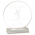 Medium Clear Acrylic Circle with Clear Base