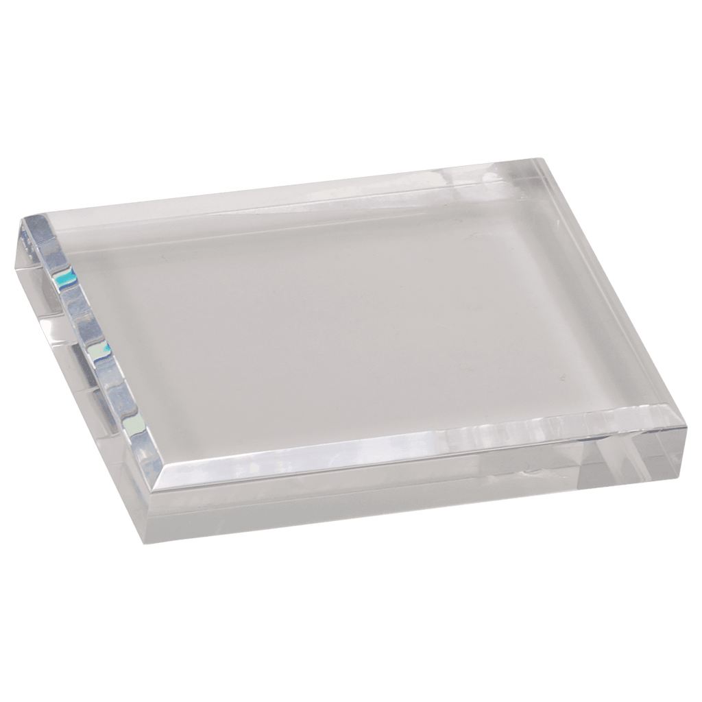 Clear 4 1/2" x 3 1/2" Acrylic Paperweight