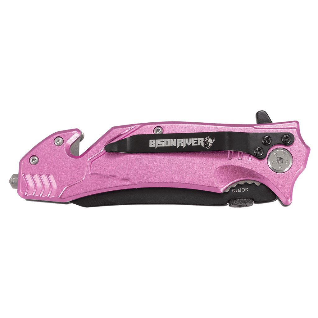 Bison River 4 1/2" Pink Rescue Knife