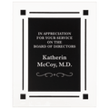 8" x 10" Solid Black Acrylic Clear-Plaq