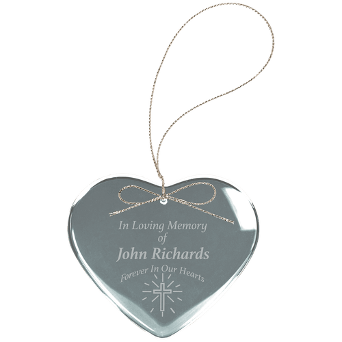 2 1/2" Crystal Heart Ornament