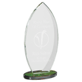 9 7/8" Flame Series Clear Glass Award with Prism-Effect Base