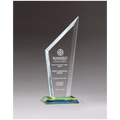 3 3/8" x 8 3/4" x 3/8" Thick Zenith Series Clear Glass with Prism-Effect   Base