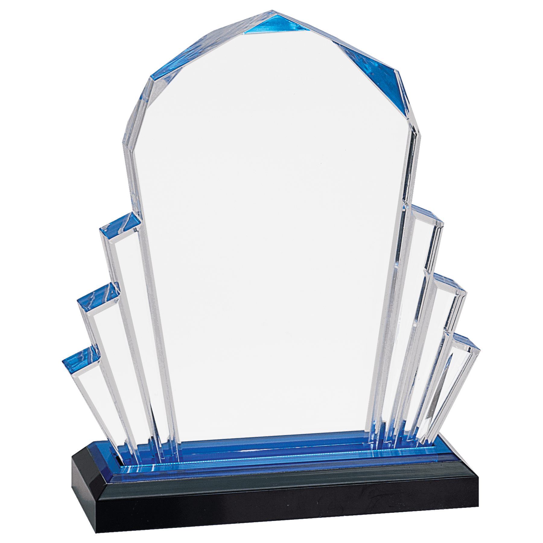 Blue 6" x 8" Faceted Impress Acrylic