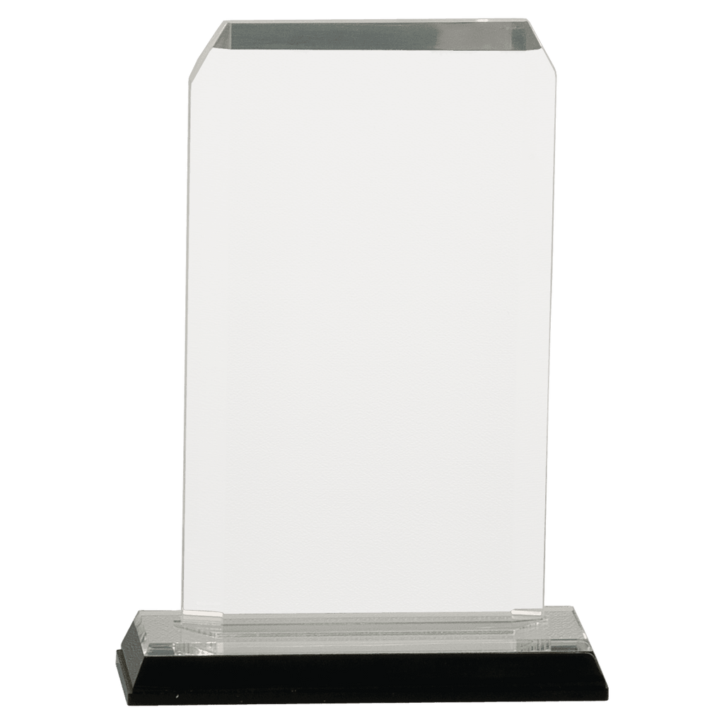 Silver 3 1/2" x 6 1/2" Clipped Corner Impress Acrylic