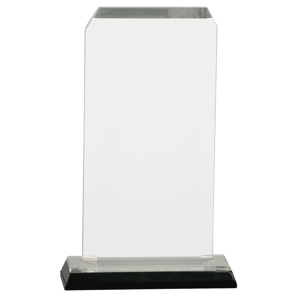 Silver 3 1/2" x 7 1/2" Clipped Corner Impress Acrylic