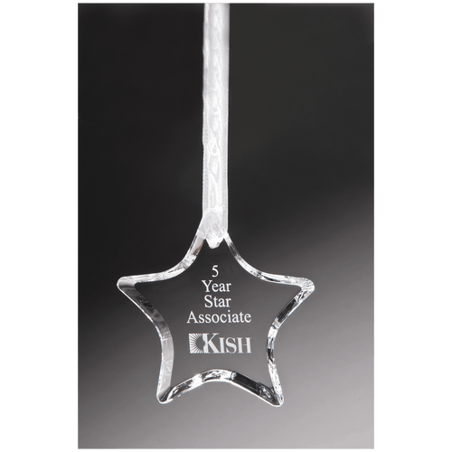 3 1/2" Crystal Star Ornament