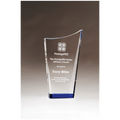 5 1/8" x 8 7/8" Contemporary Series Crystal with Blue Cry                  stal Bottom