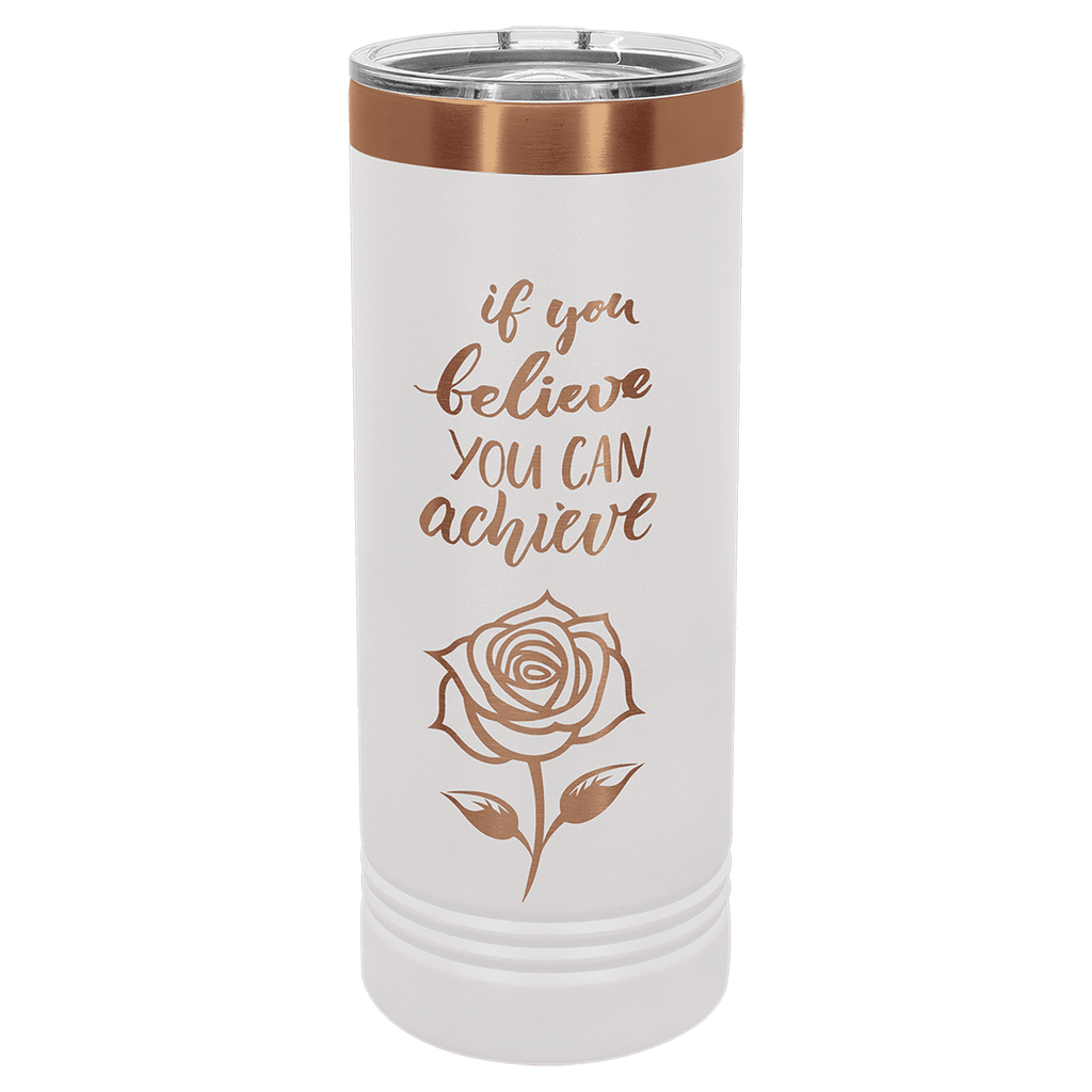 White/Rose Gold Polar Camel 22 oz. Skinny Tumbler