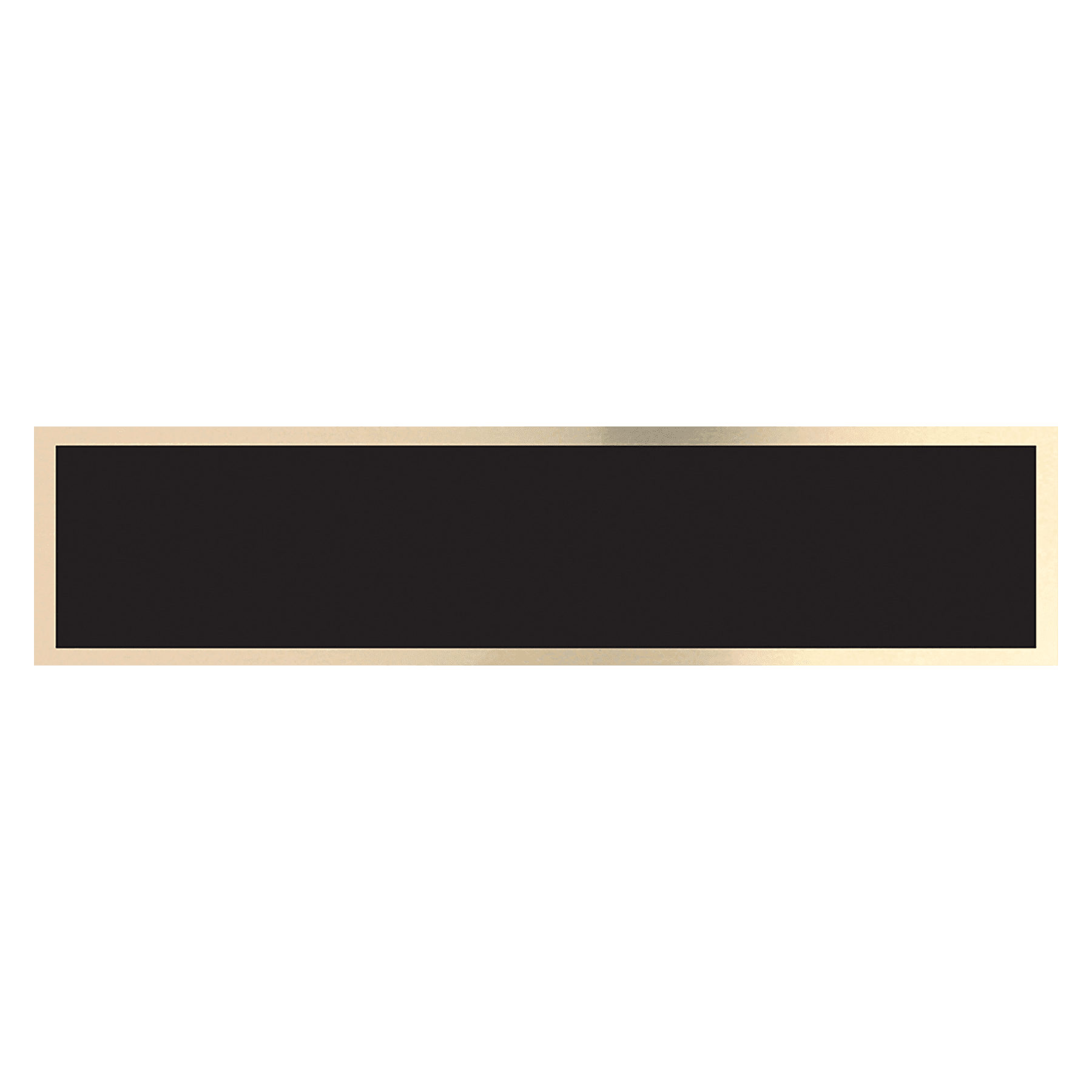 7 1/2" x 1 3/4" Black/Gold Brass Plate for 8 1/2" Desk Wedges