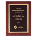 11" x 14" Airflyte Premium Rosewood Piano Finish Plaque with Gold Florentine Black LaserFX Plate