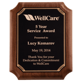 11" x 15" American Walnut Plaque with Gold Border Black LaserFX Plate