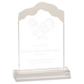 Clear 5" x 8" Cap Edge Acrylic with 6" Base