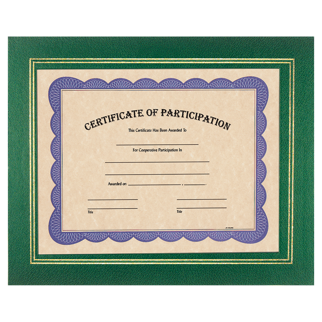 13 1/4" x 10 3/4" Green Certificate Holder
